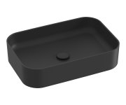 Umyvadlo Ceramic Slim R - Umyvadlo Ceramic Slim R 55, bez otvoru pro baterii, bez přepadu, černá matná XJX0D155001