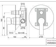 Ventura, Sprchový Set S Podomítkovou Baterií Pro 2 Odběrná Místa, S Aq-boxem VNR166-SET1