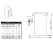 Gelco Vario čiré Sklo 900x2000mm