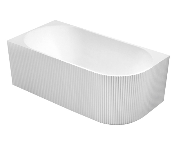 Aqualine Tibera Strip L Rohová Stojící Vana, 150x75cm, Bílá