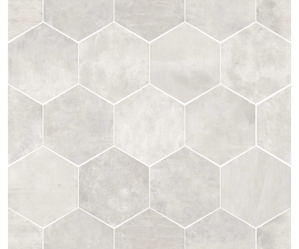 Dlažba jako beton Colorker Amazonia ZYX Off White Hex 32x36,8  - bílá
