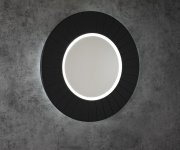 Sapho Lumiro Strip Kulaté Zrcadlo S Led Osvětlením V Rámu ø 75cm, Carina