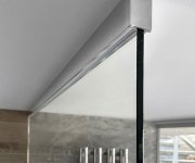 Polysan Architex Sada Pro Uchycení Skla, Podlaha-stěna-strop Se Spádovou Lištou, 1615x2600mm, Pravá, Leštěný Hliník
