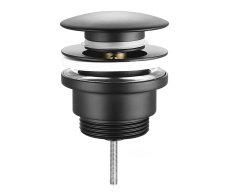 Sapho Umyvadlová Výpust 5/4“, Click-clack, Velká Zátka, 10-55mm, černá Mat