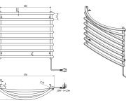 Aqualine Such Elektrický Sušák Ručníků, 570x465mm, 72w, Bílý