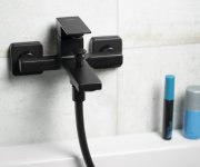 Sapho Cubemix Nástěnná Vanová Baterie, černá Mat