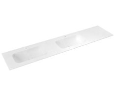 Sapho Aruba Dvojumyvadlo, Rockstone, 240x51,5cm, Levé, Bílá Mat