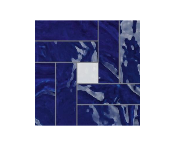 Dlažba Cir Tadelakt Mosaico Casablanca Blu 25x25 Matt. Rett.