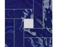 Cir Tadelakt Mosaico Casablanca Blu 25x25 Matt. Rett.