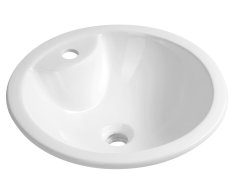 Aqualine Shipra Keramické Umyvadlo Zápustné, Průměr 46cm, Bílá