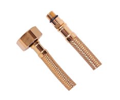 Sapho Flexibilní Nerezová Hadice M10x3/8", 35cm, Zlato
