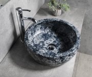 Sapho Priori Keramické Umyvadlo Na Desku, ø 41cm, Modré Květy