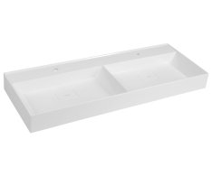 Sapho Godiva Dvojumyvadlo, Litý Mramor, 119x44cm, Bílá