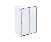 Pevná stěna Roll ROPS - ROPS 90, černá+transparent X90V70300Z1