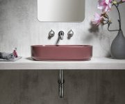 Isvea Infinity Oval Keramické Umyvadlo Na Desku, 55x36cm, Maroon Red