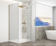 Gelco Trinity Gold Matt Obdélníkový Sprchový Kout 900x800mm, Matné Sklo, Pravé
