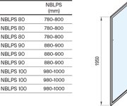 Pevná stěna Blix II NBLPS - NBLPS 100, lesk+transparent 9BMA0C00Z1