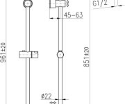 Sprchová tyč MD0763MGL