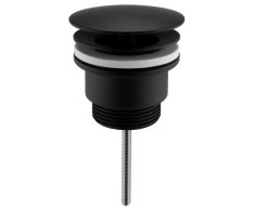 Sapho Umyvadlová Výpust 5/4“, Neuzavíratelná, Velká Zátka, 5-65mm, černá Mat