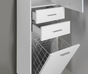Aqualine Zoja/keramia Fresh Skříňka Vysoká S Košem 35x184x29cm, Bílá