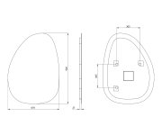 Sapho Sten Zrcadlo S Led Podsvícením 67x92cm