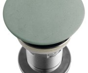 Sapho Umyvadlová Výpust 5/4“, Click-clack, Betonová Zátka, 10-80mm, Zelená Mat