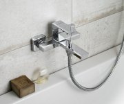 Sapho Cubemix Nástěnná Vanová Baterie, Chrom