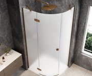 Polysan Globe Copper Matt čtvrtkruhový Sprchový Kout 1000x900mm, Matné Sklo, Levé