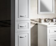 Aqualine Favolo Vysoká Skříňka Košem 40x184x31cm, Bílá Mat