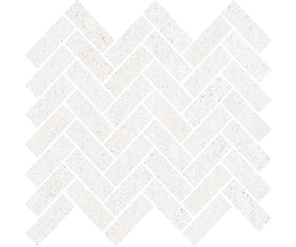 Dlažba jako kámen EdimaxAstor Feel White Mos. Spina 30x30 Rett. (2,3x6,5) - bílá