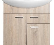 Aqualine Zoja Umyvadlová Skříňka 61,5x74x32cm, 2x Dvířka, 1x Zásuvka, Dub Platin