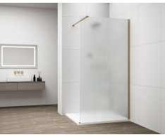 Polysan Esca Gold Matt Jednodílná Sprchová Zástěna K Instalaci Ke Stěně, Matné Skl