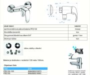 Sprchová Stěnová Baterie Bez Příslušenství, Rozteč 150 Mm, Klik-klak - Chrom - Perla PR3130