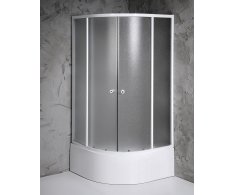 Aqualine Arlen čtvrtkruhová Sprchová Zástěna 800x800x1500 Mm, Sklo Brick
