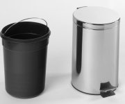 Aqualine Simple Line Odpadkový Koš Kulatý 12l, Nerez Lesk