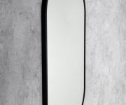 Sapho Arowana Oválné Zrcadlo V Rámu 45x90cm, černá Mat