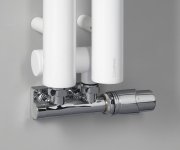 Sapho Pilon Otopné Těleso 122x1800mm, Se Dvěma Háčky Pro Ručník, Bílá Mat