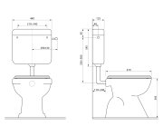Creavit Wc Kombi, Dvojtlačítko 4/8l, Zadní Odpad, Bílá