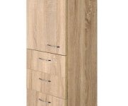 Aqualine Zoja/keramia Fresh Skříňka Vysoká S Košem 35x184x29cm, Dub Platin