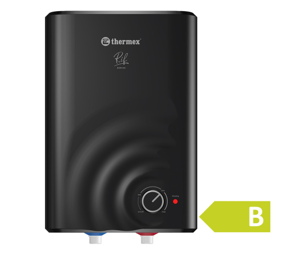 Thermex Rif Elektrický Bojler, Zásobník, 15 L, Horní, černá