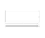 Sapho Avice Deska Pod Umyvadlo 140,7x1,2x48,8cm, Tl.5cm, Dub Rover