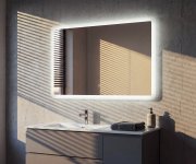 Aqualine Fago Zrcadlo S Led Osvětlením 80x60cm, Dotykový Senzor, Stmívatelné