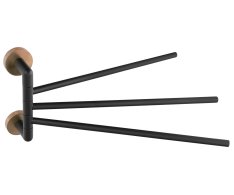 Sapho Larissa Trojitý Držák Ručníků Otočný 350mm, černá/měď Mat