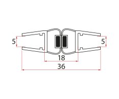 Aqualine Set Plochých Magnetických Těsnění Pro Sklo 5/5mm, 1850mm (2ks)