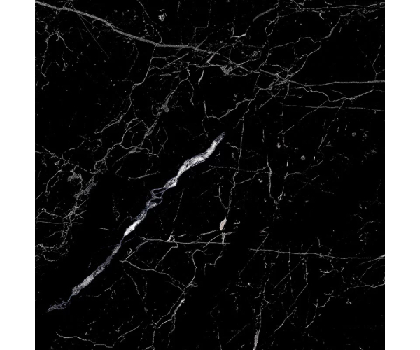 Dlažba jako mramor Deceram I Marmi Black Marquinia Polished 80x80 - černá