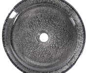Sapho Ersel Skleněné Gravírované Umyvadlo Na Desku ø 39,5cm, černá