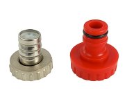 Zahradní Kulový Kohout 1/2"x3/4"x3/4" S Nástavcem Na Hadici, S Připojením Na Hadici A Rychlospojkou, Aquaristo 06140AQ-12