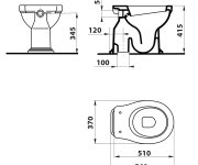 Gsi Classic Wc Mísa S Nádržkou, Spodní Odpad, Bílá-chrom