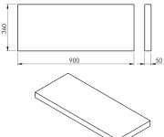 Sapho Avice Deska Pod Umyvadlo 90x36cm, Tl.5cm, Dub Rover
