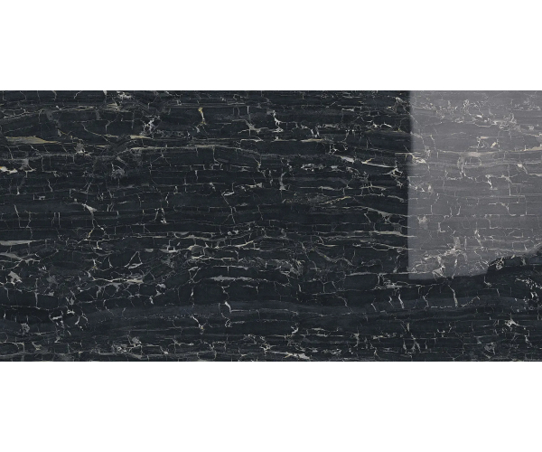 Dlažba jako mramor Settecento Reverse Miroir Lappato 60x120 Rett. - černá